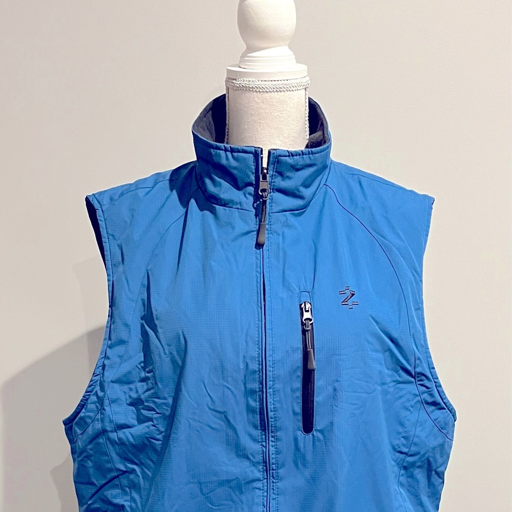 Men’s Izod Performx reversible vest size large. Fleece Blue vest Blue Izod